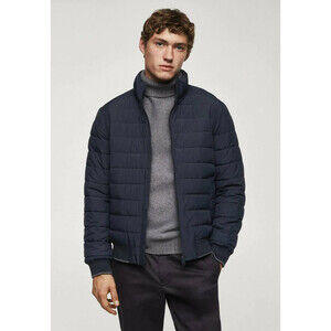 Mango Mens BORRY Winter jacket in blue size M slim fit